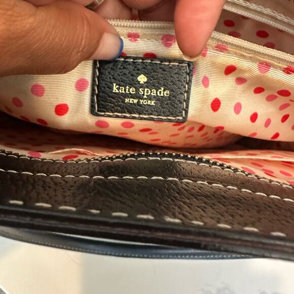 Kate Spade Large Black Pebbled Leather Tote Handbag Purse See Video - Picture 5 of 16